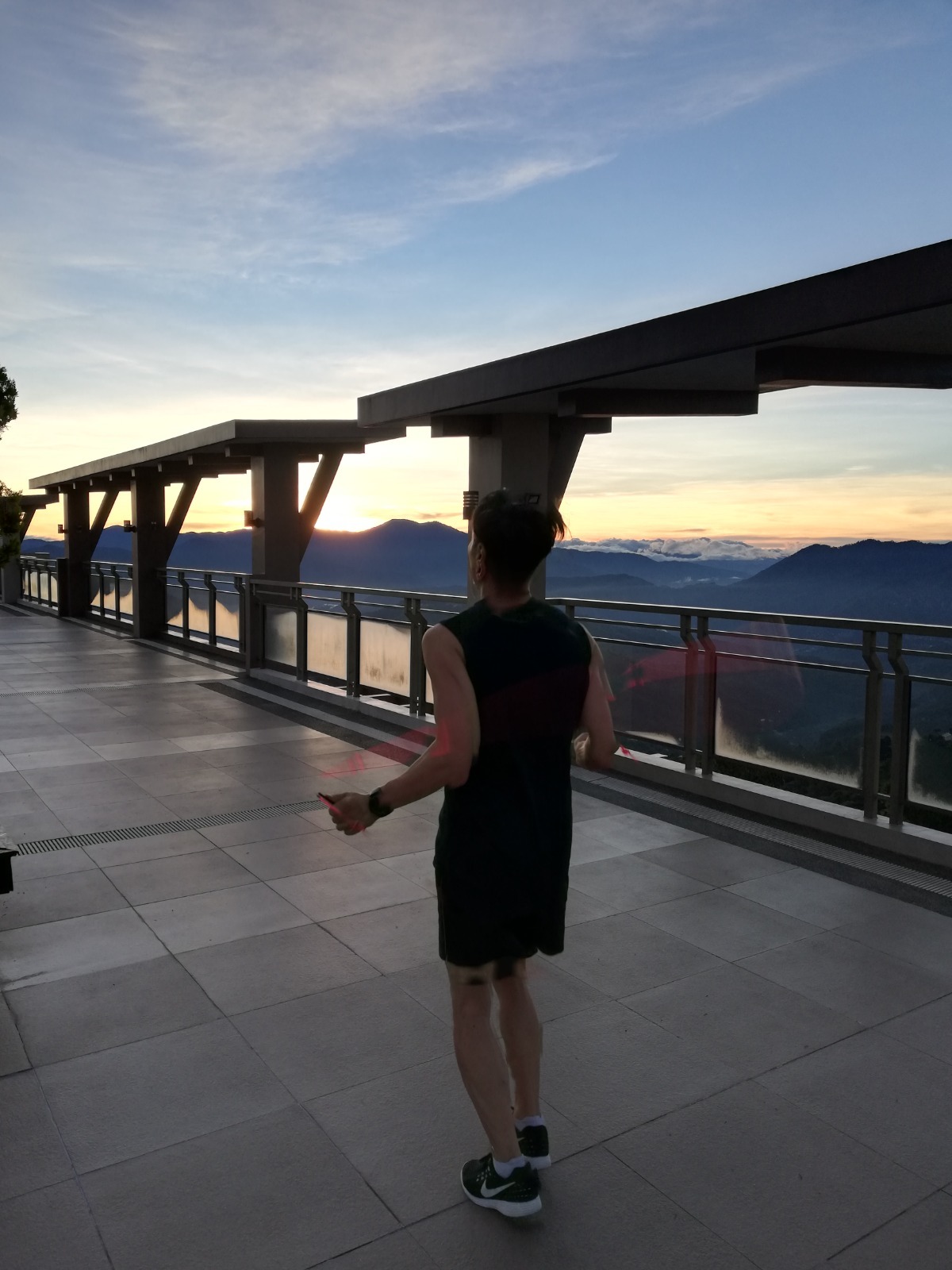 skipping rope on the view deck