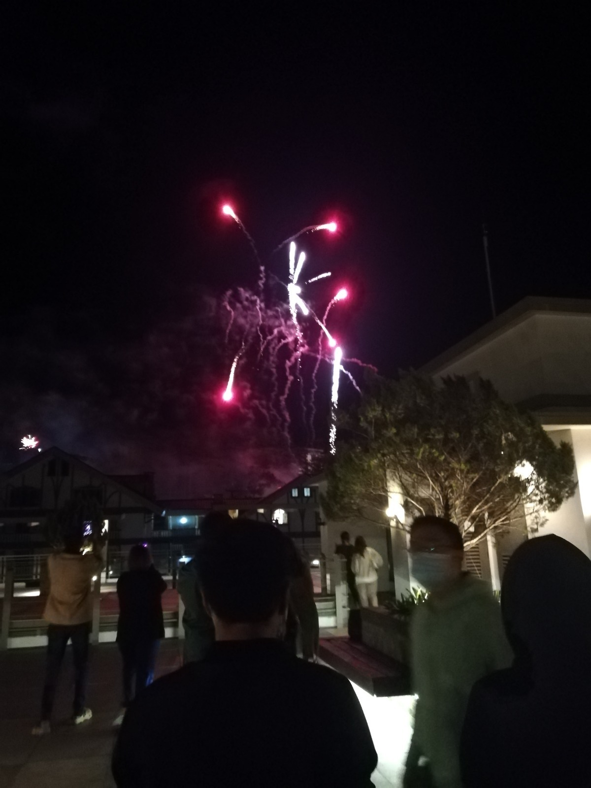 viewing firework on roof deck in Outlook ridge condo