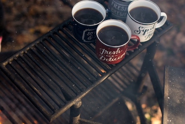 Coffee on the grill